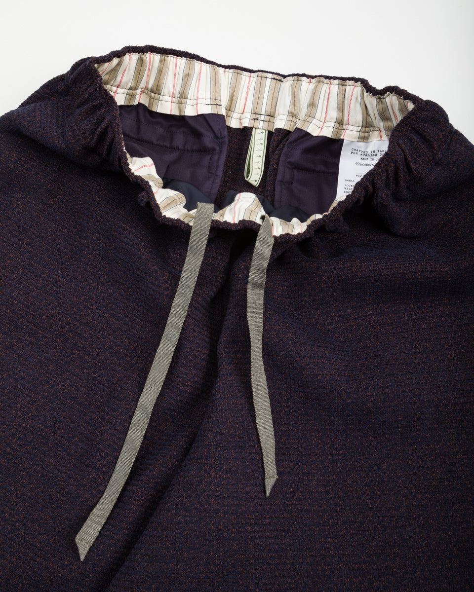 Gorsch One Size Velvet Yarn Easy Trousers - Navy Wool Rayon - Standard & Strange
