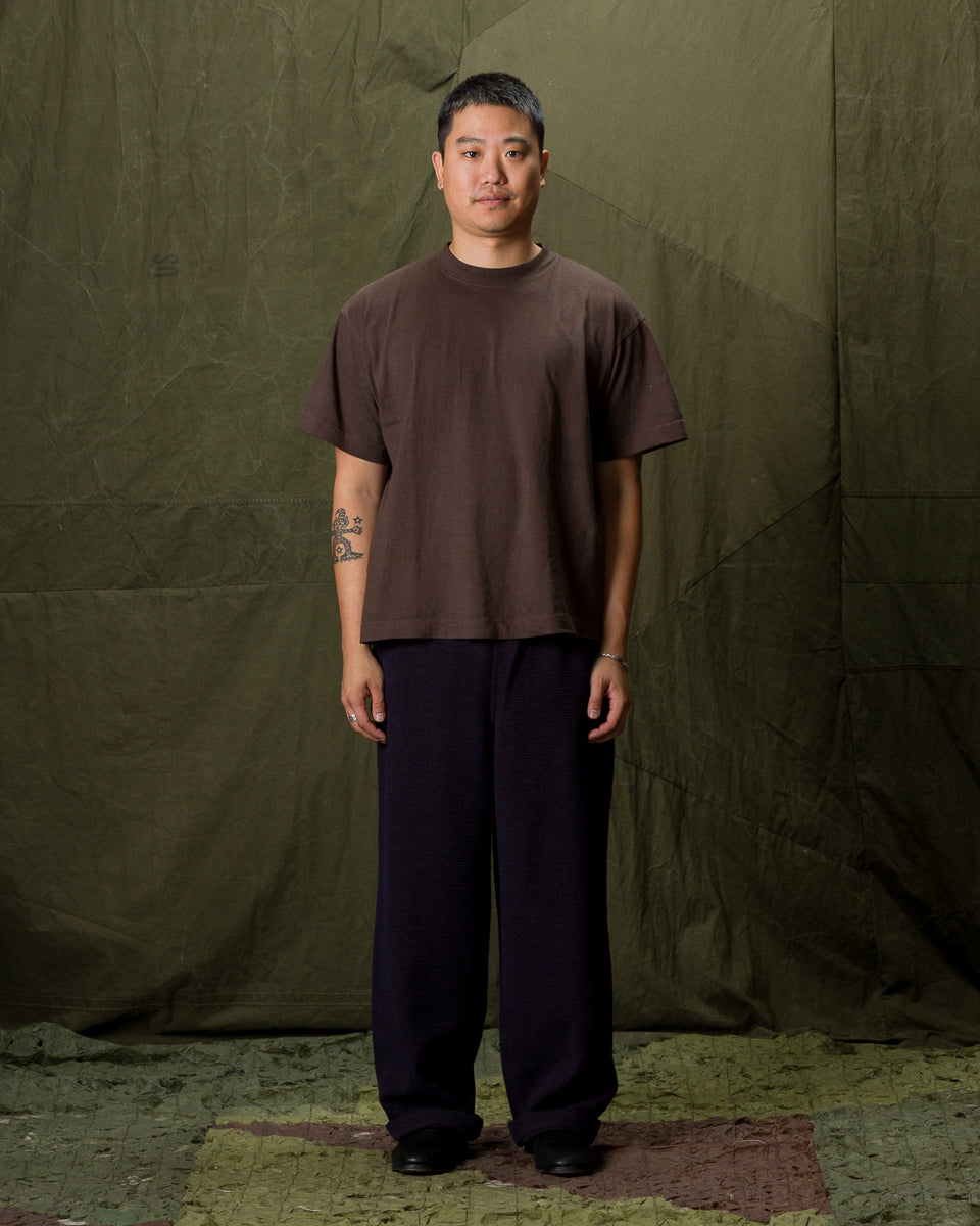 Gorsch One Size Velvet Yarn Easy Trousers - Navy Wool Rayon - Standard & Strange