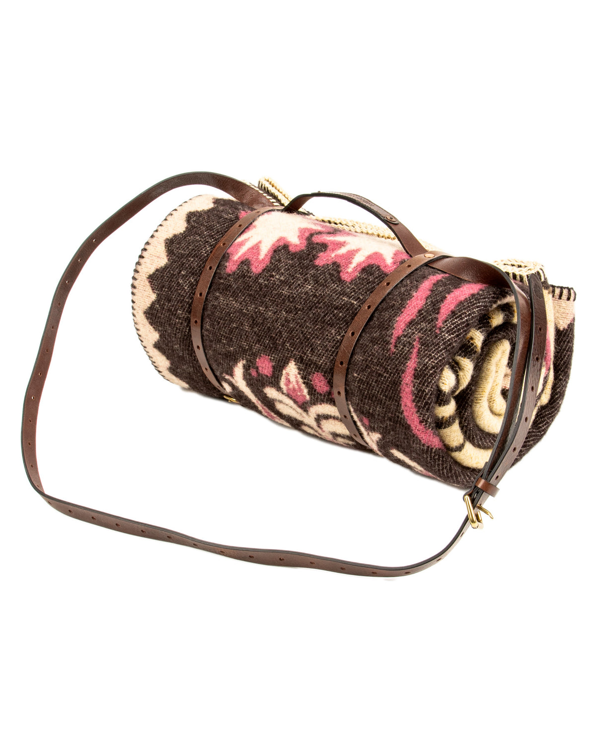 Indigofera Blanket Carrier - Dark Brown with Brass - Standard & Strange