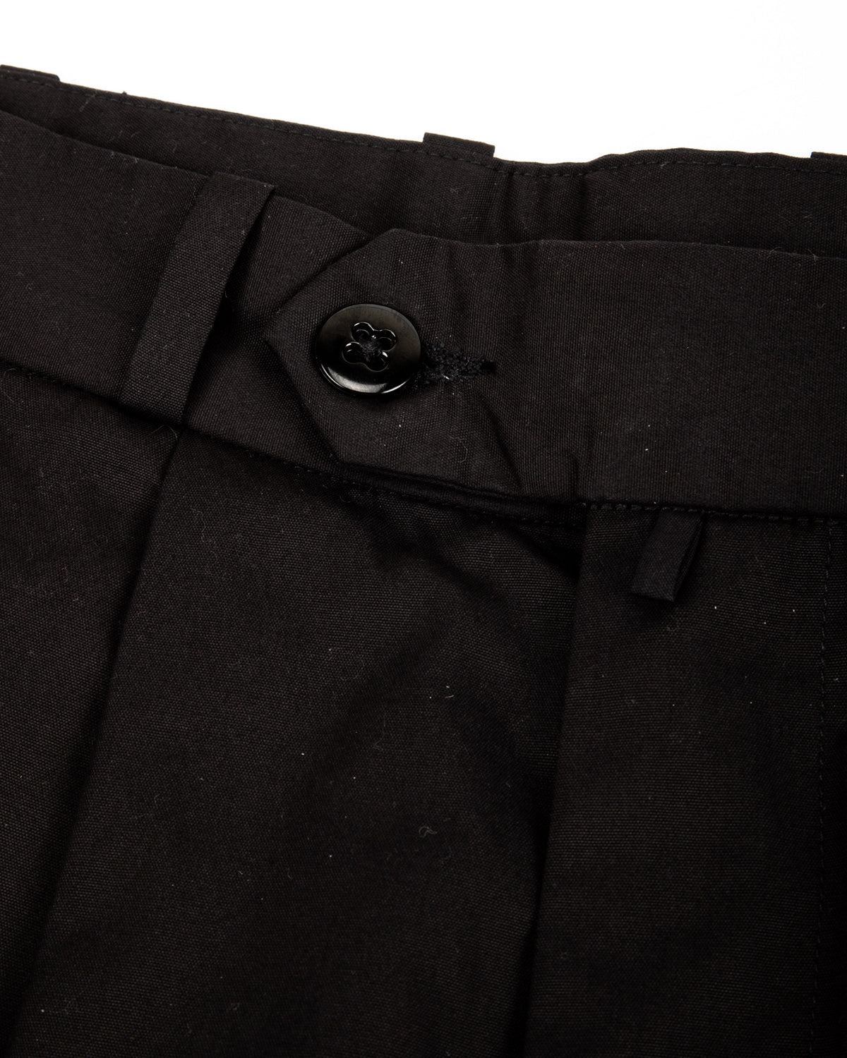 Monitaly Triple Tuck Wide Pants - Black Vancloth Oxford - Standard & Strange