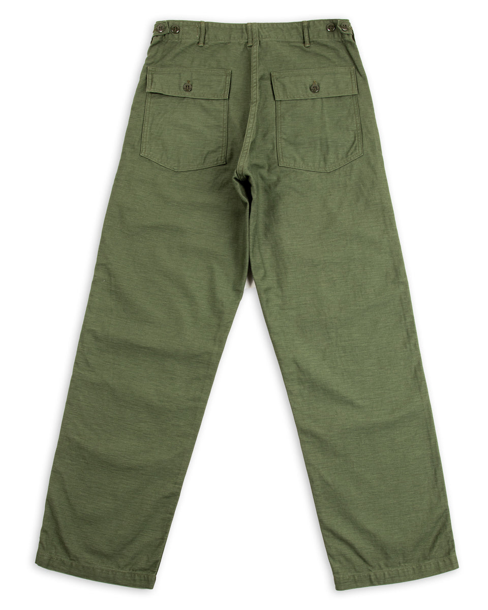 OrSlow Fatigue Pants - Regular Fit - Olive Reverse Sateen - Standard & Strange