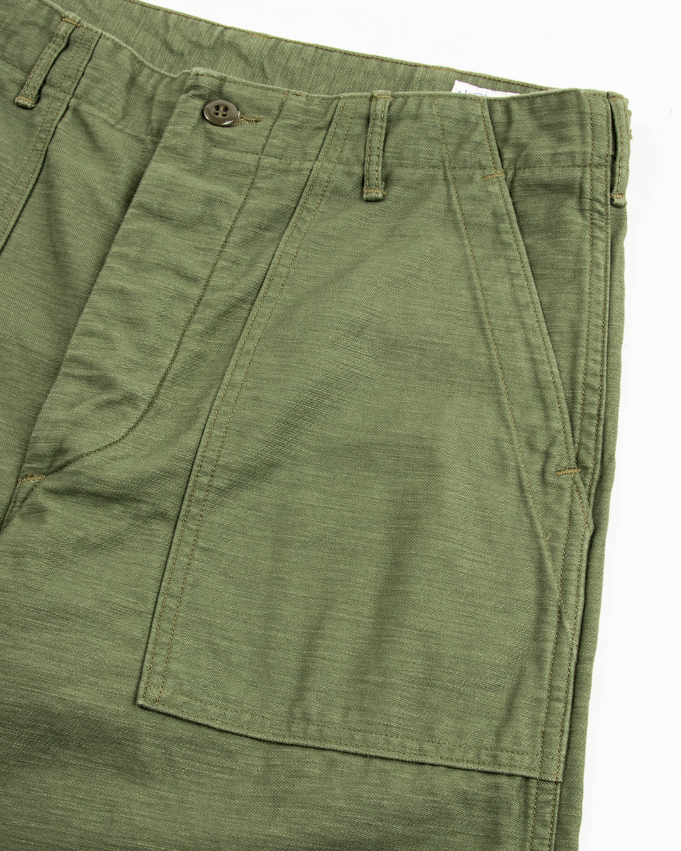 OrSlow Fatigue Pants - Regular Fit - Olive Reverse Sateen - Standard & Strange