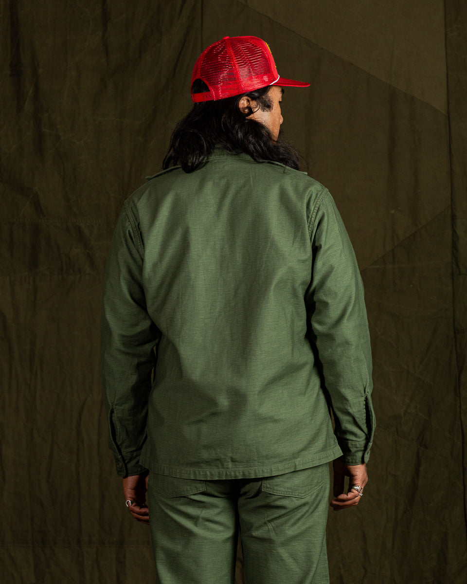 OrSlow Fatigue Shirt - Olive Reverse Sateen - Standard & Strange