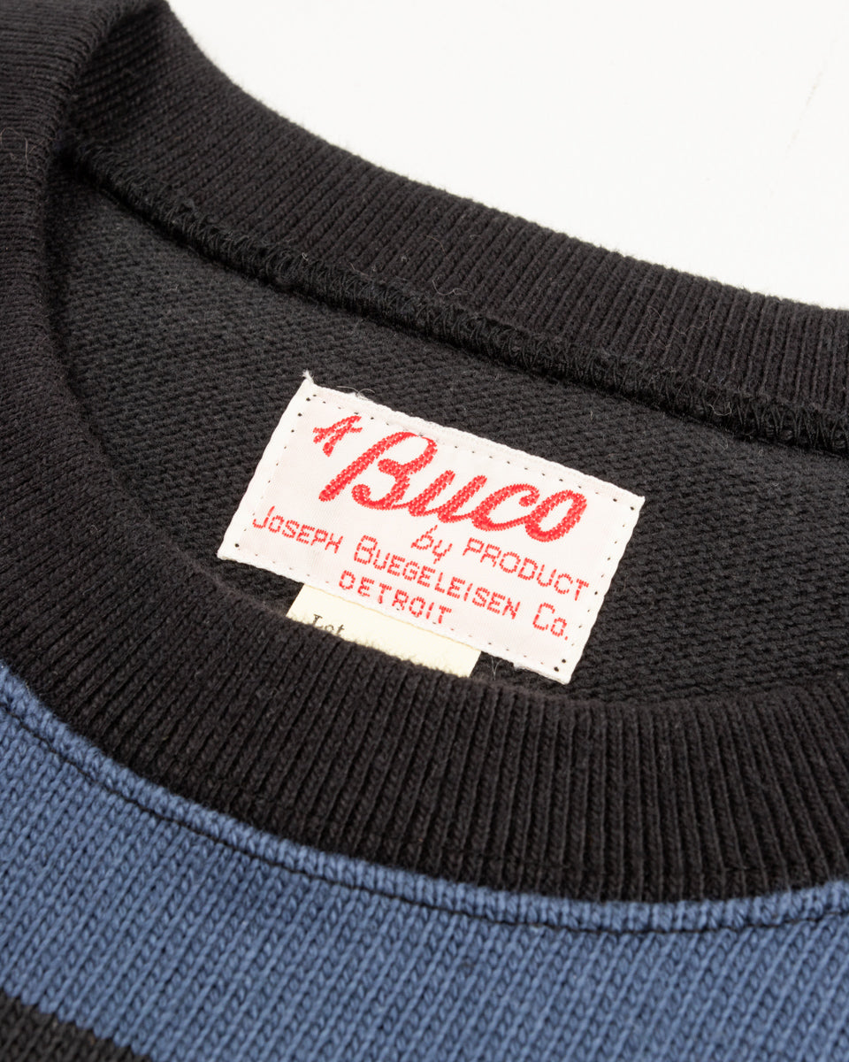 The Real McCoy's Buco Heavy Stripe Racing Jersey - Black/Blue - Standard & Strange