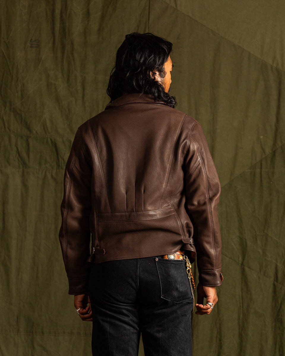 The Real McCoy's Freeman 30s Sports Jacket (Deerskin) - Brown - Standard & Strange