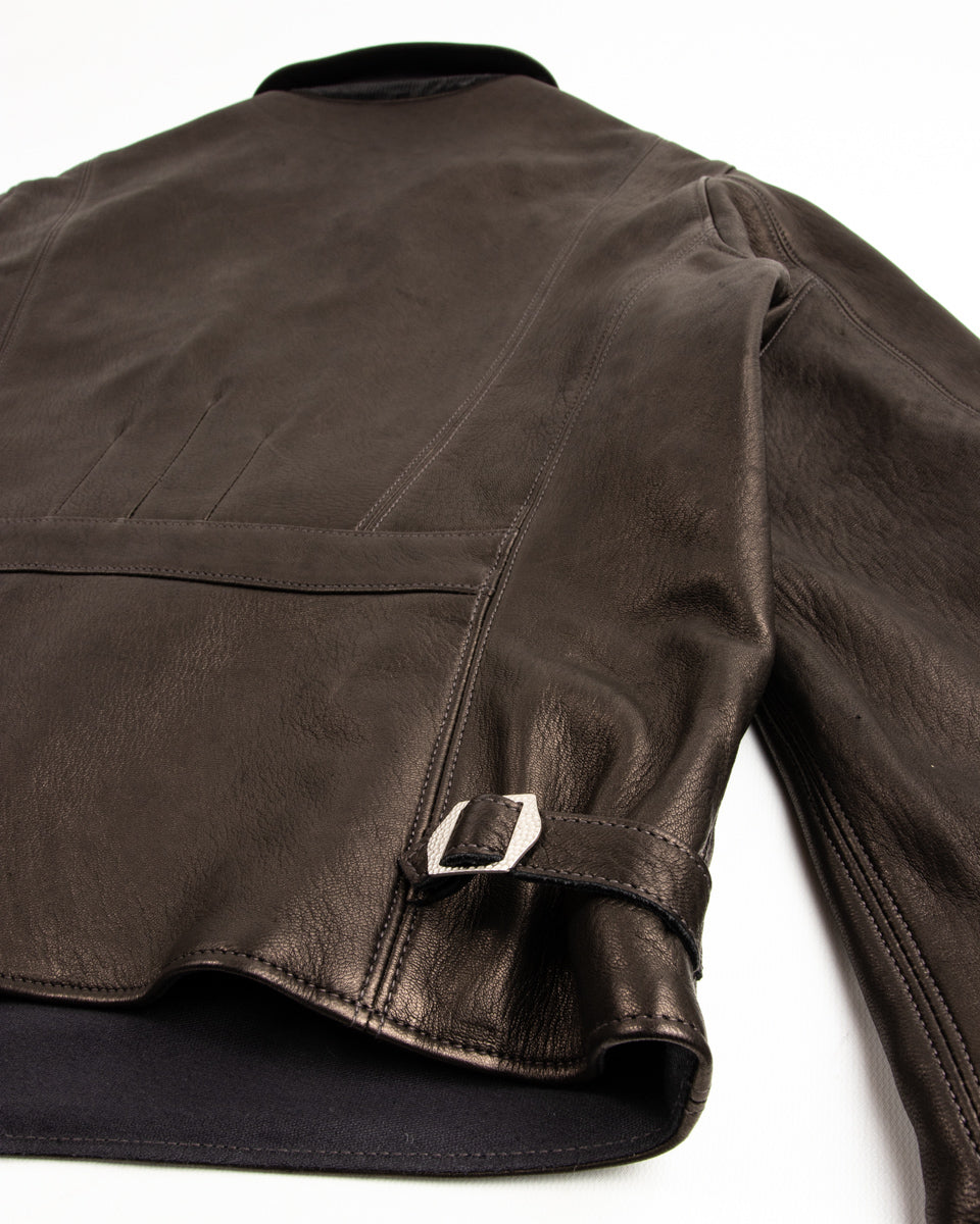 The Real McCoy's Freeman 30s Sports Jacket (Deerskin) - Black - Standard & Strange