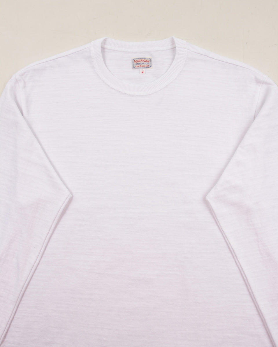 The Real McCoy's Athletic L/S T-Shirt / Loop-Wheel - White - Standard & Strange