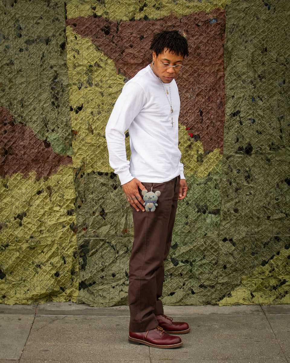 The Real McCoy's Athletic L/S T-Shirt / Loop-Wheel - White - Standard & Strange