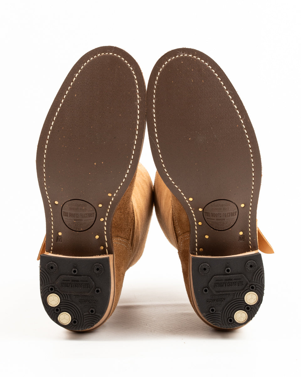 Rolling Dub Trio Griffin Engineer Boot - Dark Beige Suede - Standard & Strange