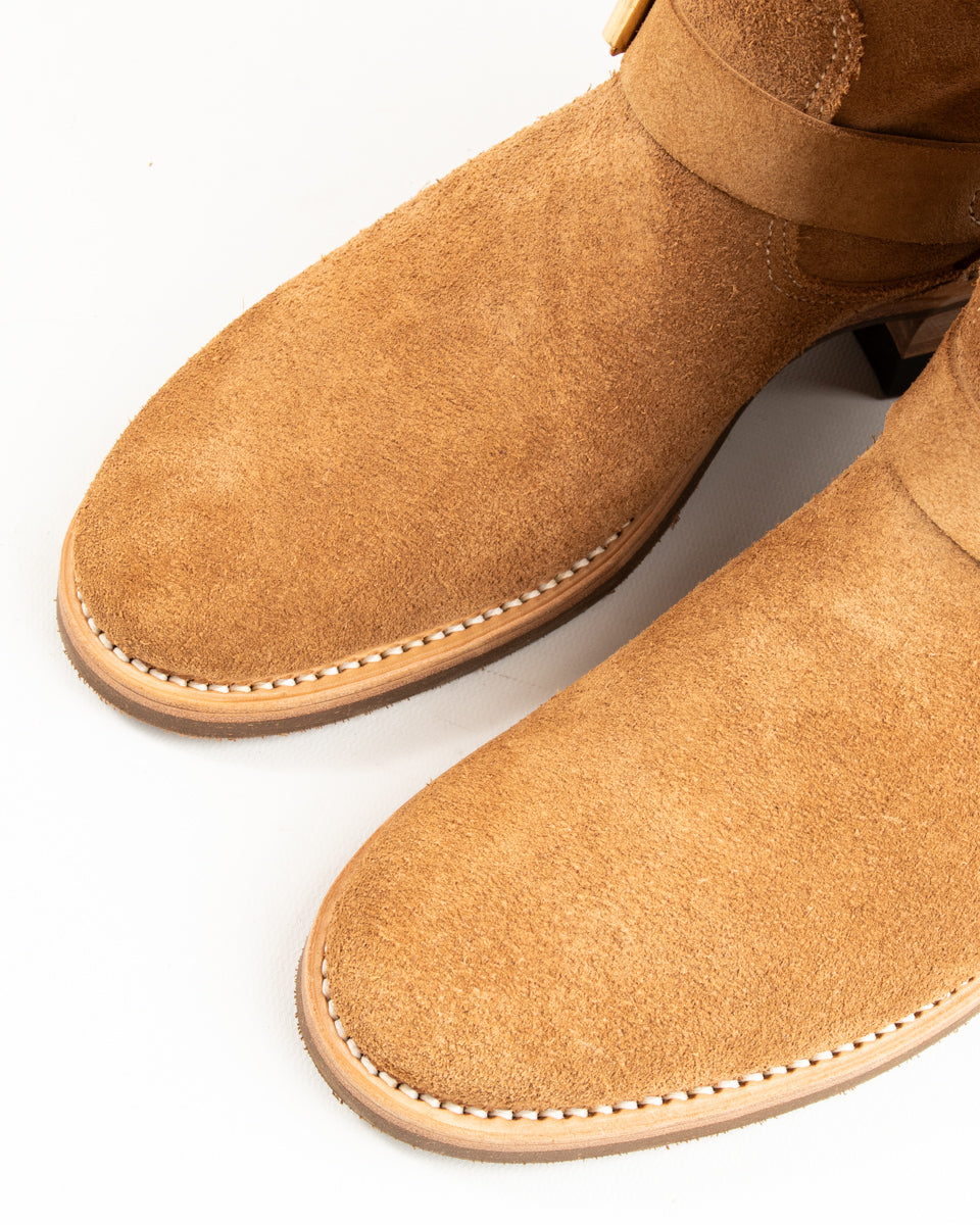 Rolling Dub Trio Griffin Engineer Boot - Dark Beige Suede - Standard & Strange