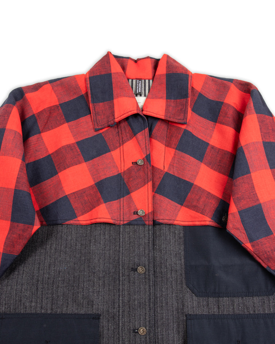 W'Menswear Hunter Fisher Coat - Denim/Red - Standard & Strange