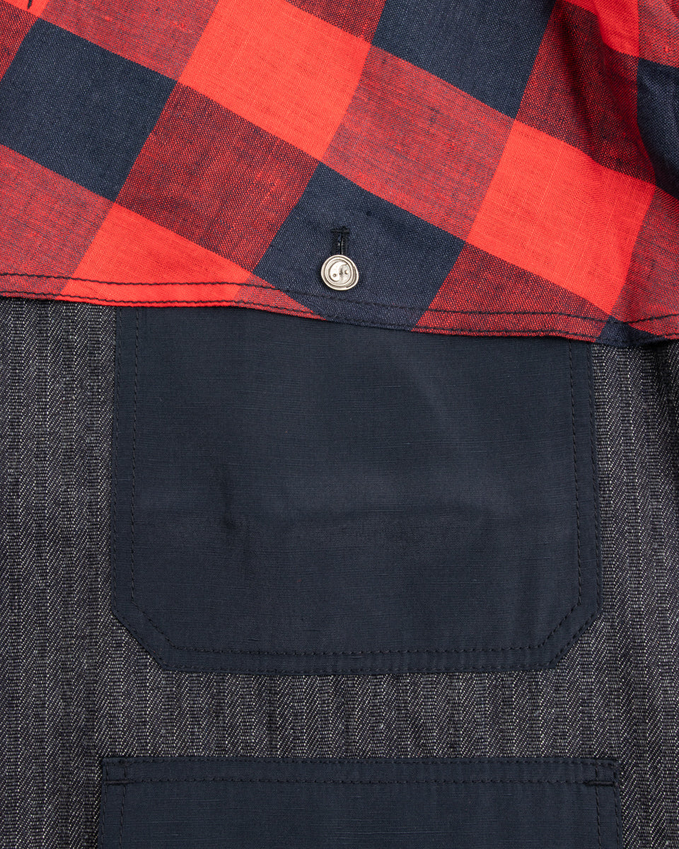 W'Menswear Hunter Fisher Coat - Denim/Red - Standard & Strange