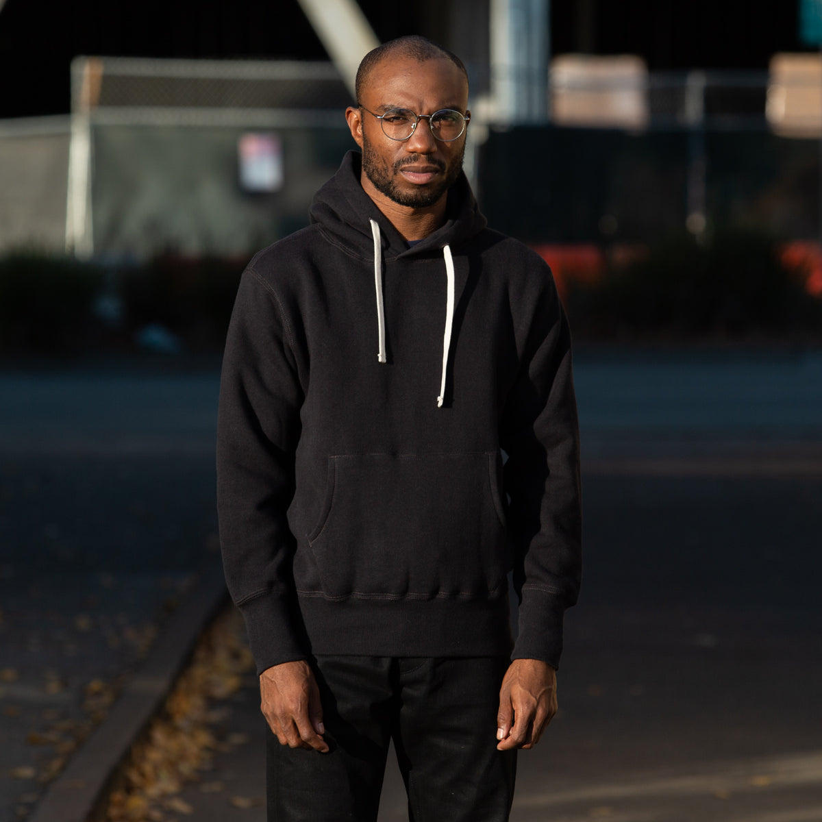 The Real McCoy's Loopwheel Pullover Hoodie - Black - Standard & Strange