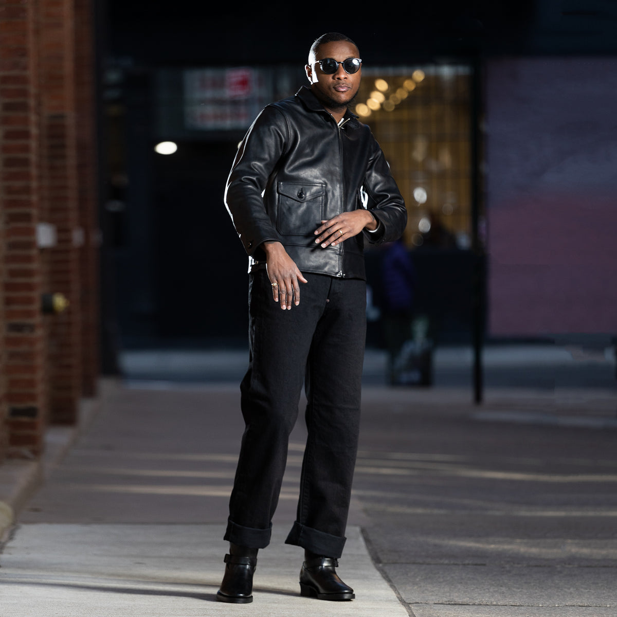 Attractions Horsehide A-1 Zip Jacket - Black - Standard & Strange