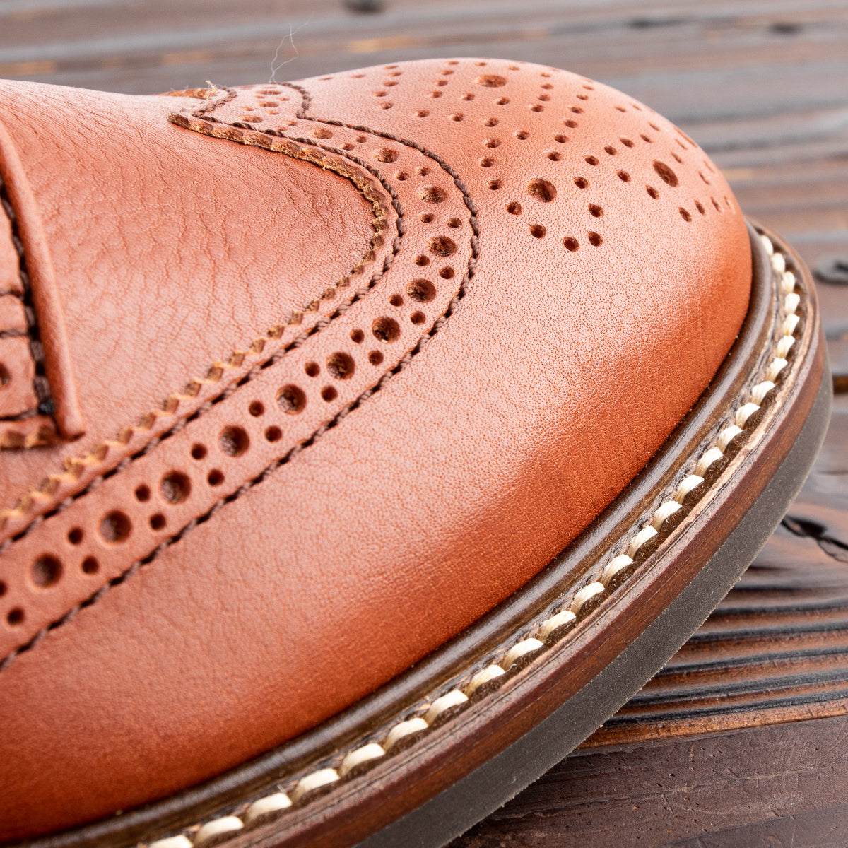 John Lofgren Glover Brogue Boots - Camel Vacchetta - Standard & Strange