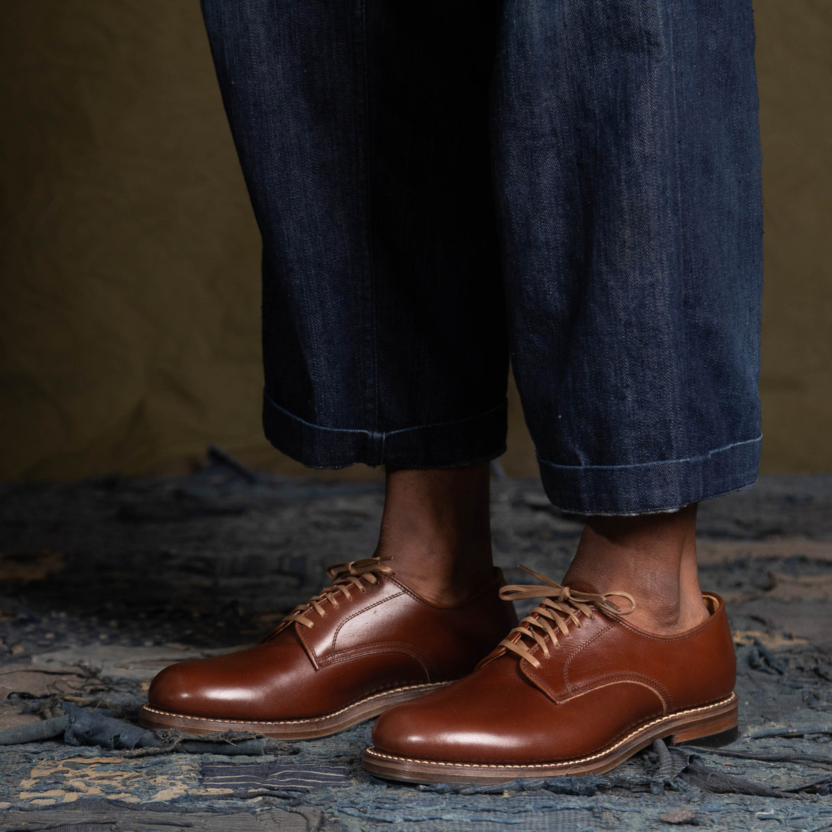 John Lofgren USN Low Quarter Shoes - Russet Brown Calfskin - Standard & Strange