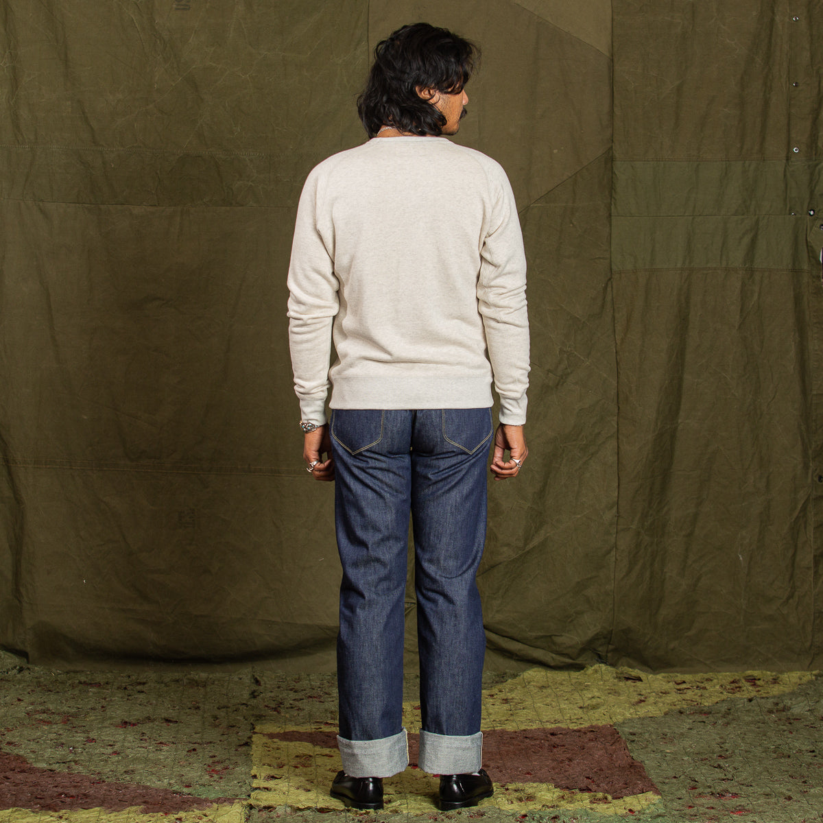 Standard & Strange Wakayama Special Loopwheel Raglan Crewneck Sweatshirt - Heather Gray - Standard & Strange