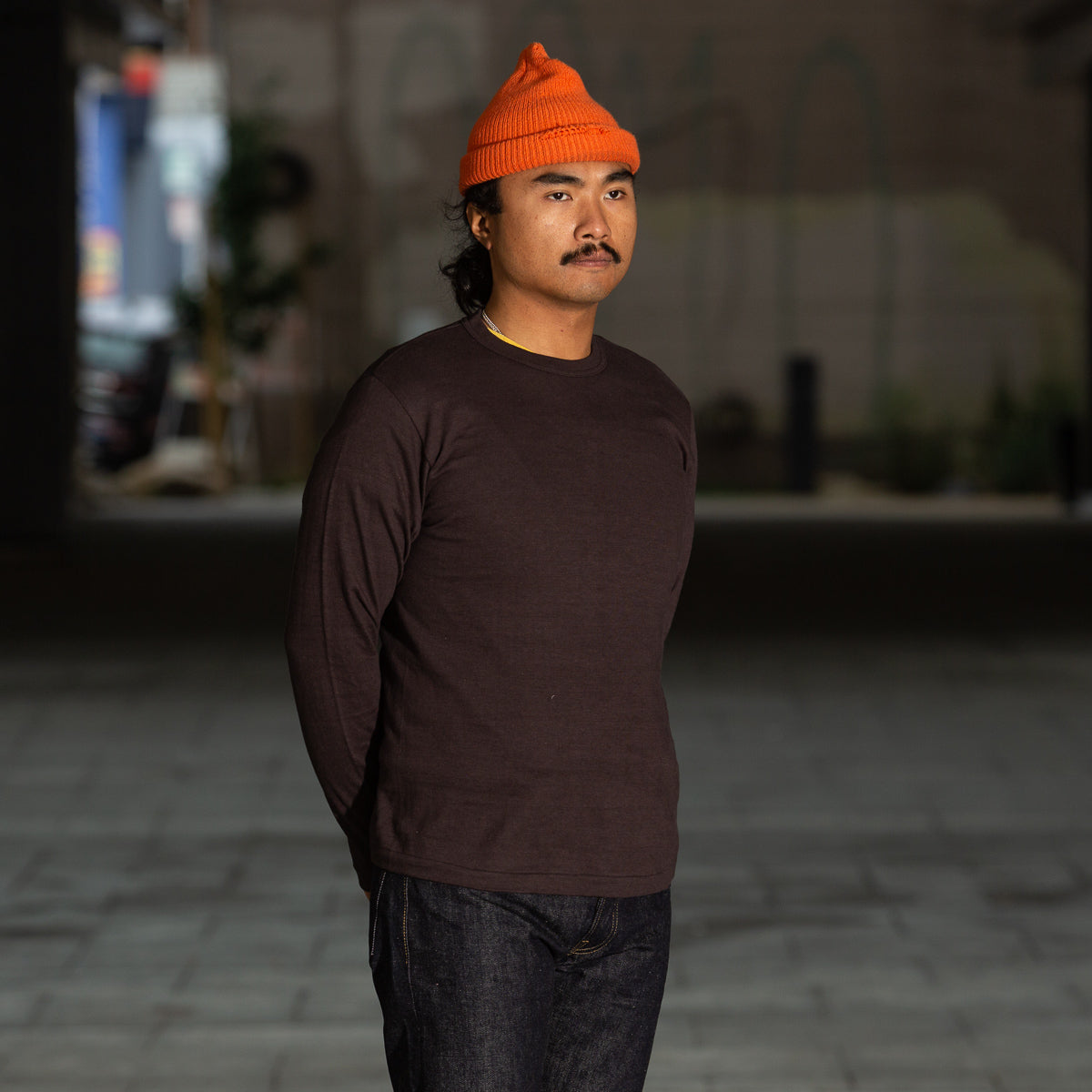 Warehouse Long Sleeve Crew Neck Tee - Black - Standard & Strange