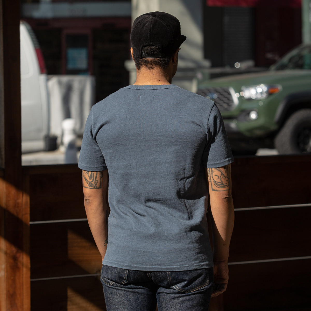 Freenote 13oz Shifter Tee - Faded Blue - Standard & Strange