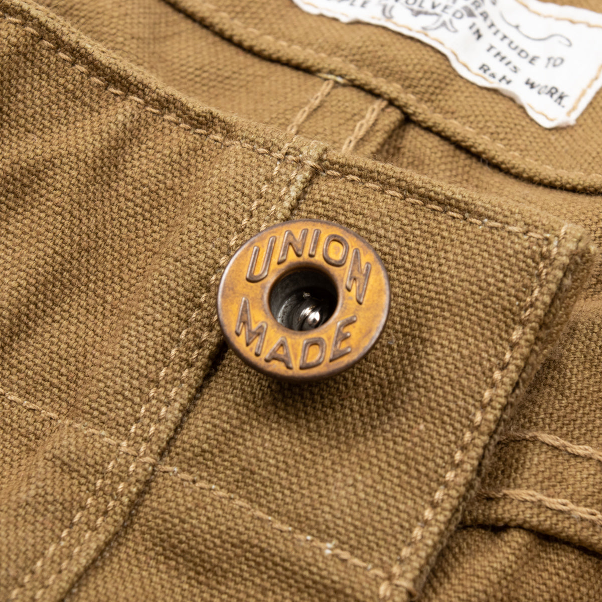 Ooe Yofukuten The Boss Pants - 12.5oz Khaki Selvedge Duck - Standard & Strange