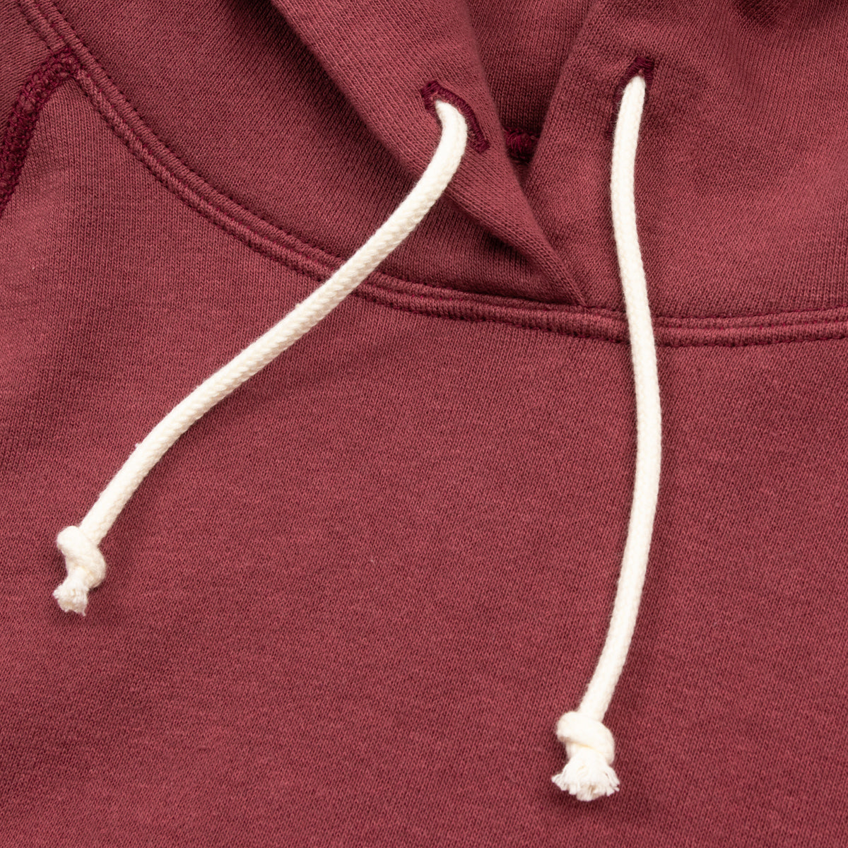 The Real McCoy's 9oz Loopwheel Pullover Hoodie - Maroon - Standard & Strange