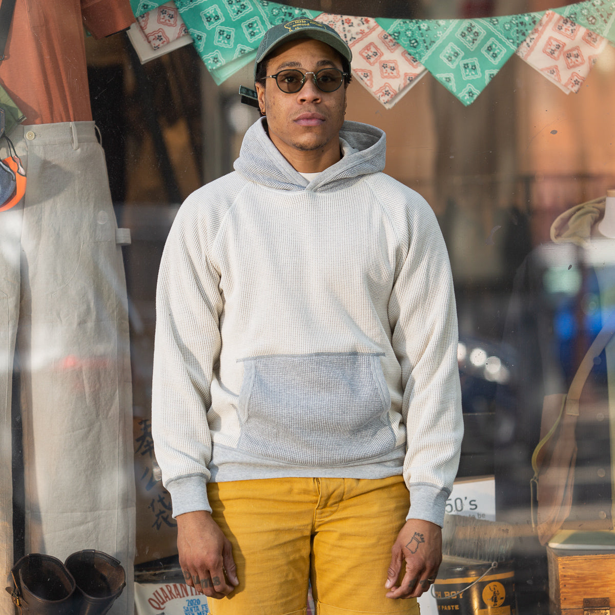 The Real McCoy's Thermal Sweatshirt (Two-Tone) - Gray - Standard & Strange