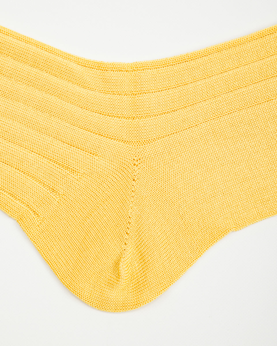 Olde H & Daughter Silk Rib Socks - Citron - Standard & Strange
