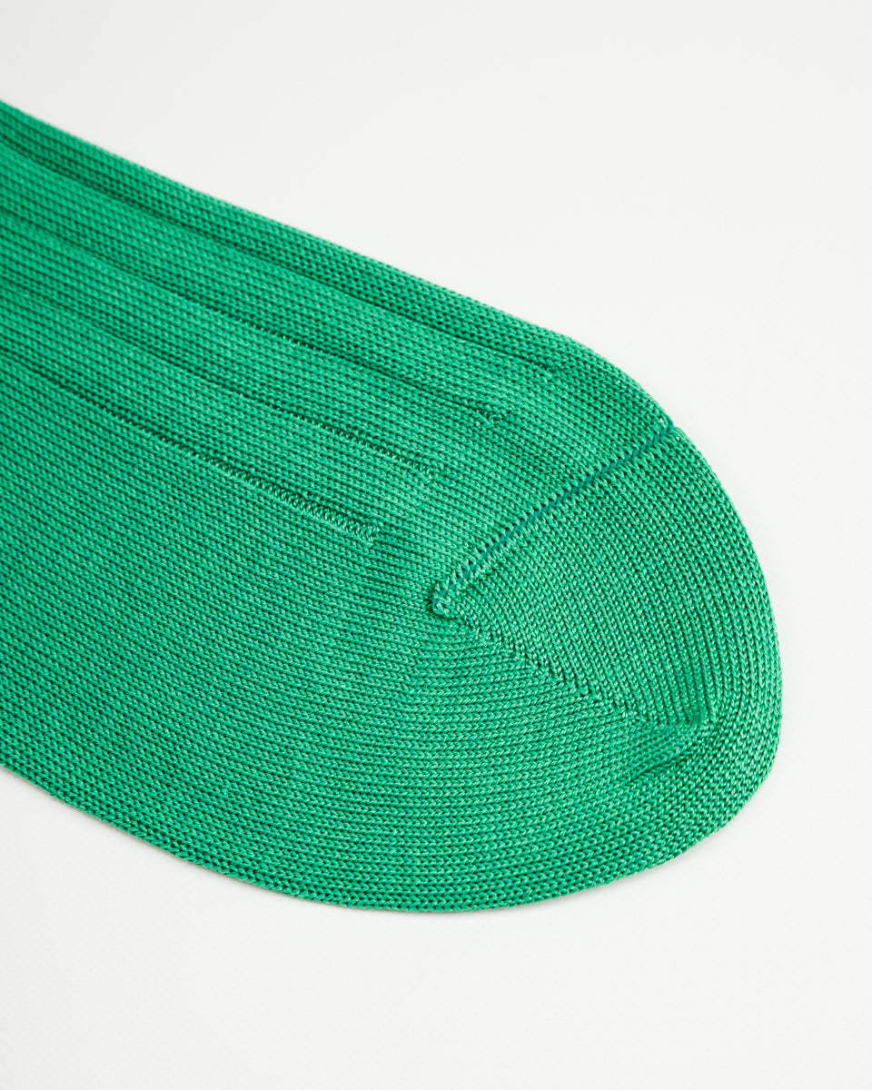 Olde H & Daughter Silk Rib Socks - Teal - Standard & Strange