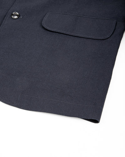 1st PAT-RN Horloger Blazer - Dark Blue Pinpoint Cotton/Linen - Standard & Strange