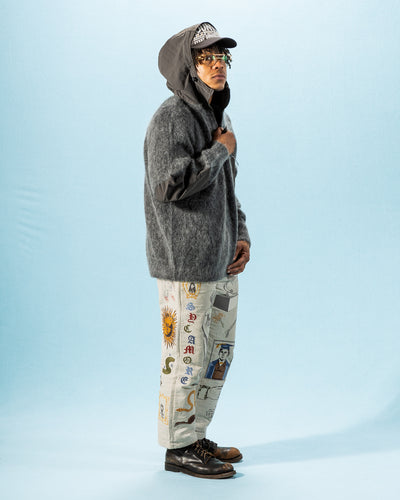 And Wander Mohair Wool Knit Hoodie - Gray - Standard & Strange