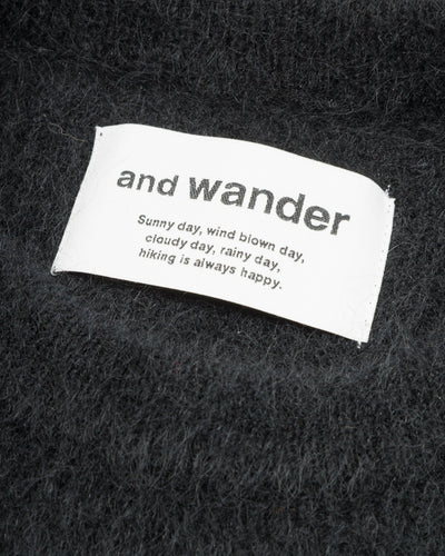 And Wander Mohair Wool Sweater - Black - Standard & Strange