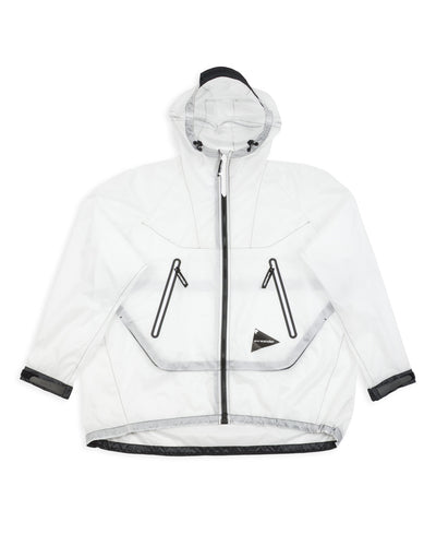 And Wander Sheer Loose Fitting Rain Jacket - White - Standard & Strange