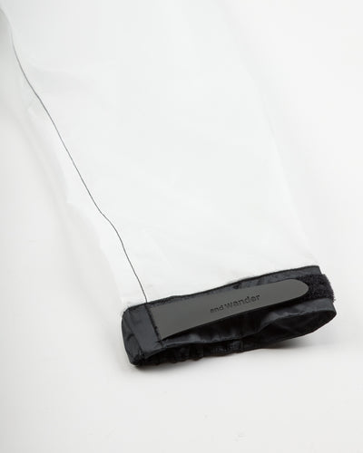 And Wander Sheer Loose Fitting Rain Jacket - White - Standard & Strange