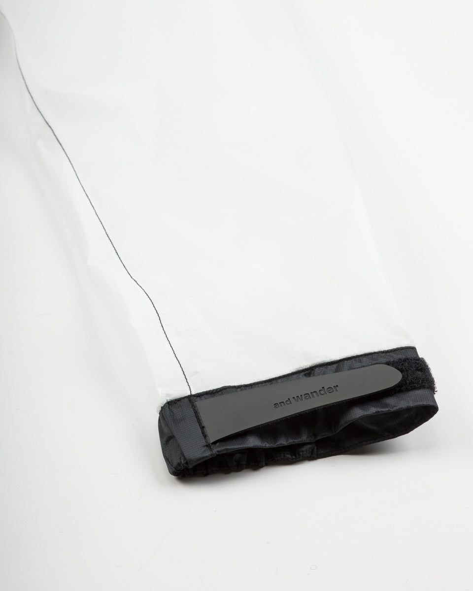And Wander Sheer Loose Fitting Rain Jacket - White - Standard & Strange