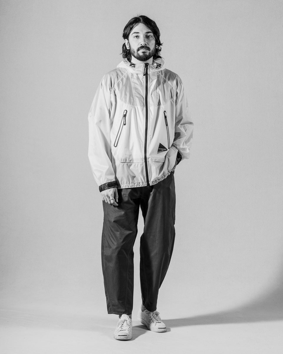 And Wander Sheer Loose Fitting Rain Jacket - White - Standard & Strange