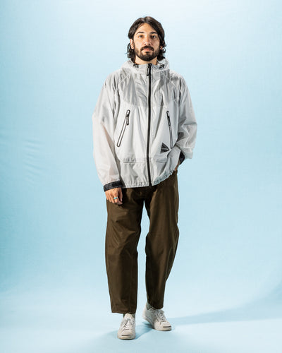 And Wander Sheer Loose Fitting Rain Jacket - White - Standard & Strange