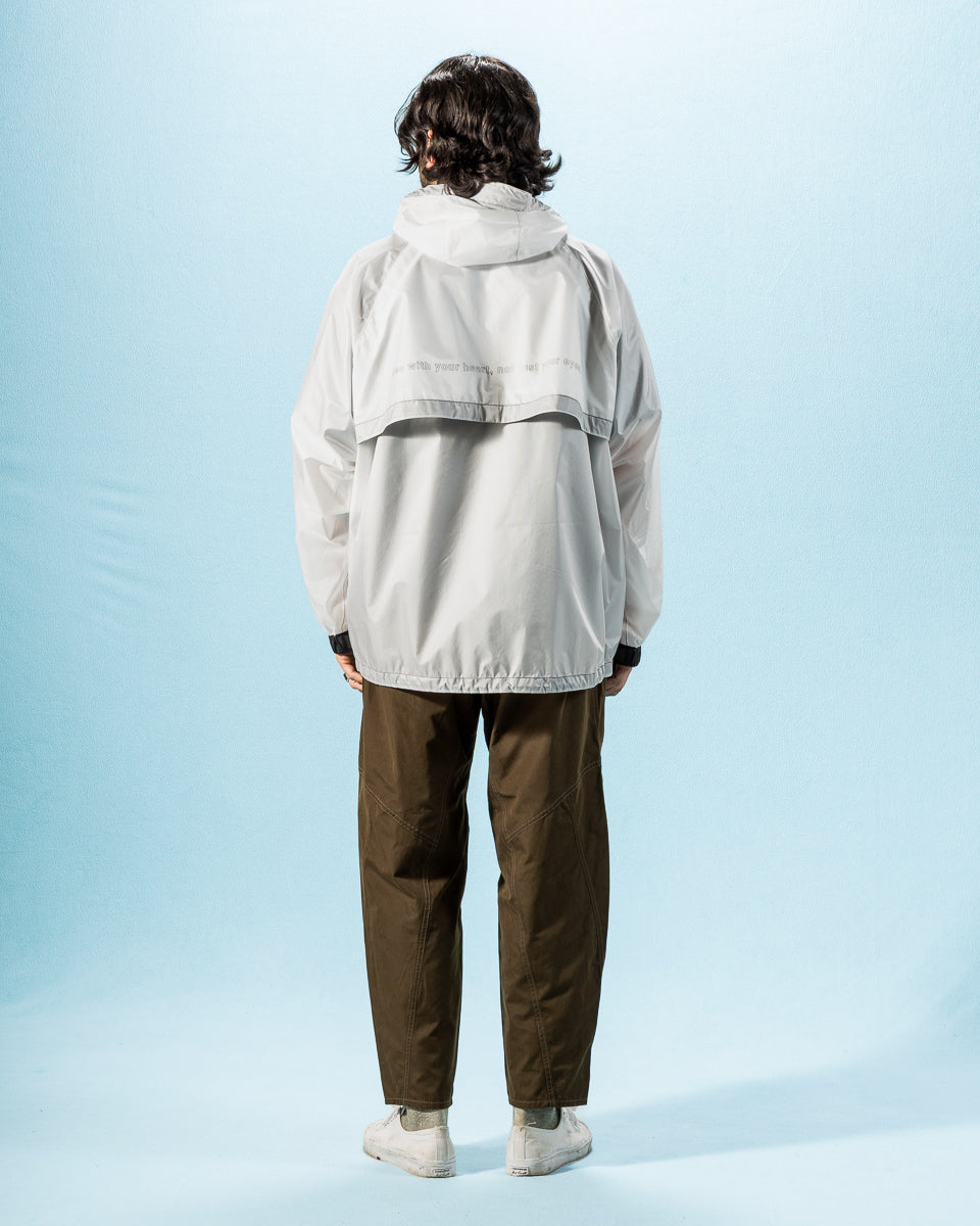 And Wander Sheer Loose Fitting Rain Jacket - White - Standard & Strange