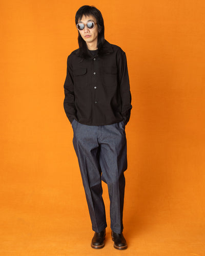 Attractions Double Cloth Flap Pocket Shirt - Black - Standard & Strange