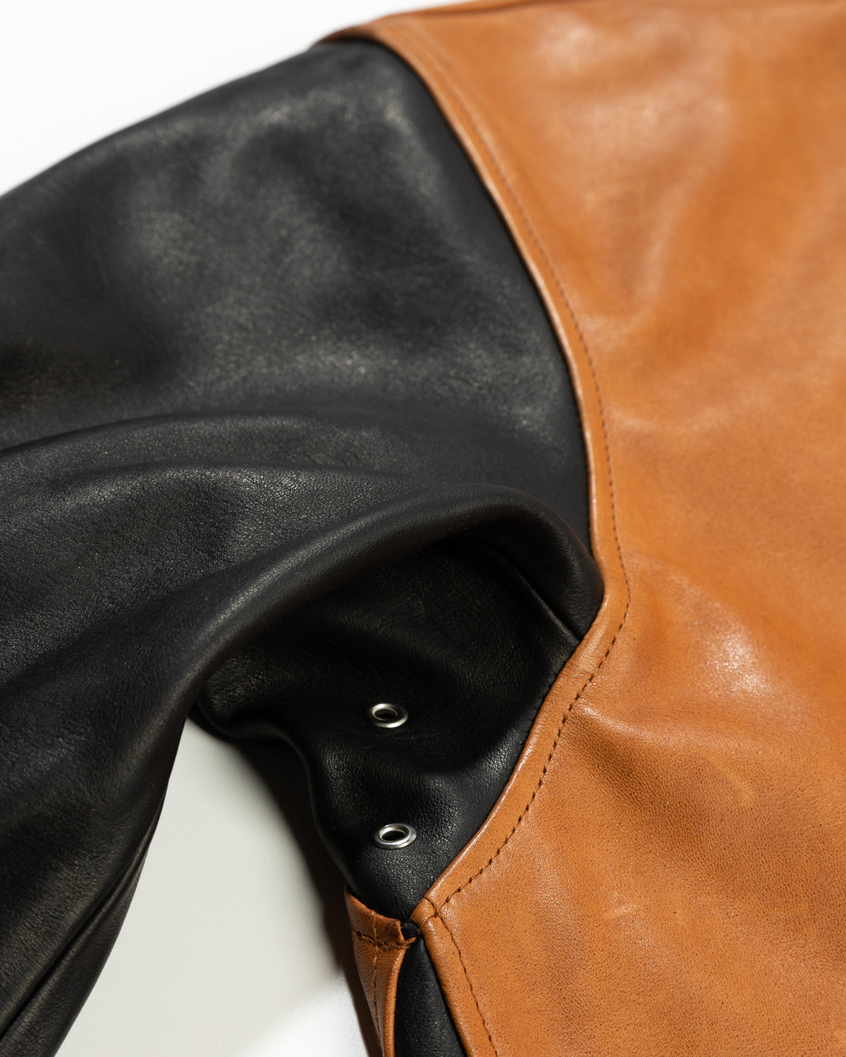 Attractions Horsehide A-1 Zip Jacket - Black / Brown - Standard & Strange
