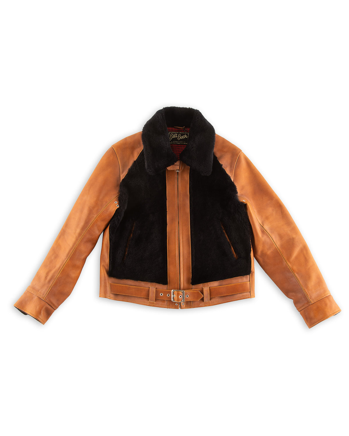 Attractions Limited Guidi Calfskin Grizzly Jacket - Brown x Navy - Standard & Strange