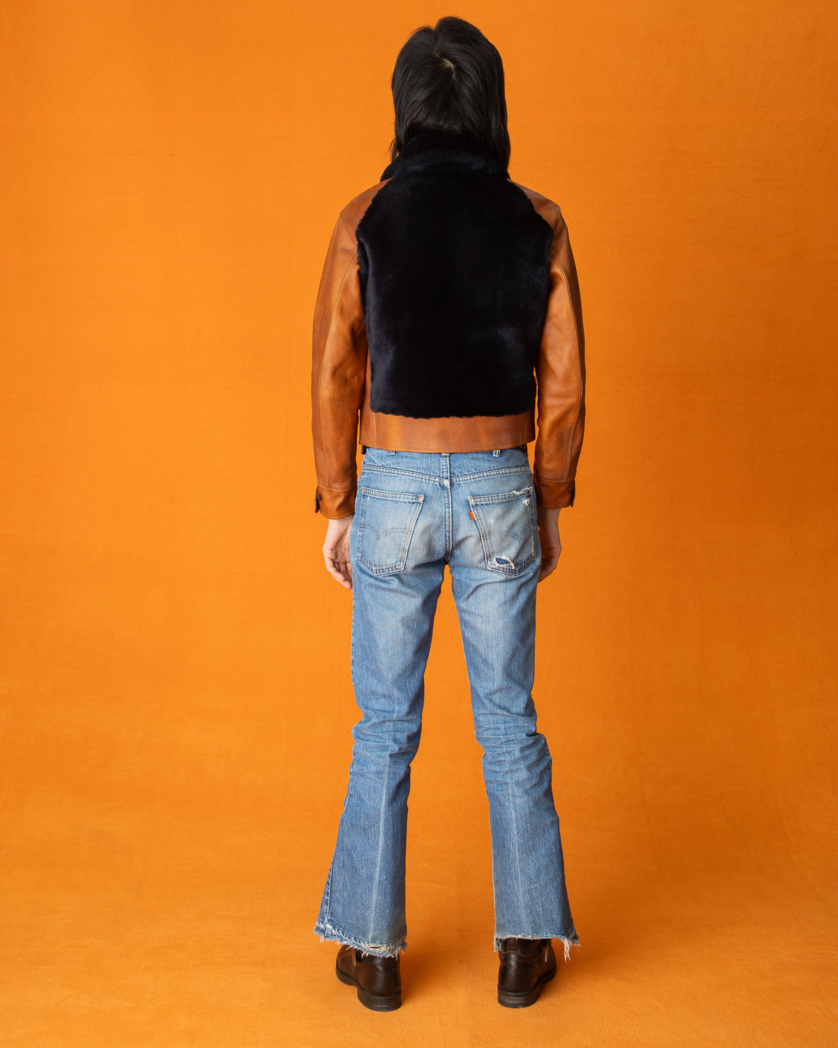 Attractions Limited Guidi Calfskin Grizzly Jacket - Brown x Navy - Standard & Strange