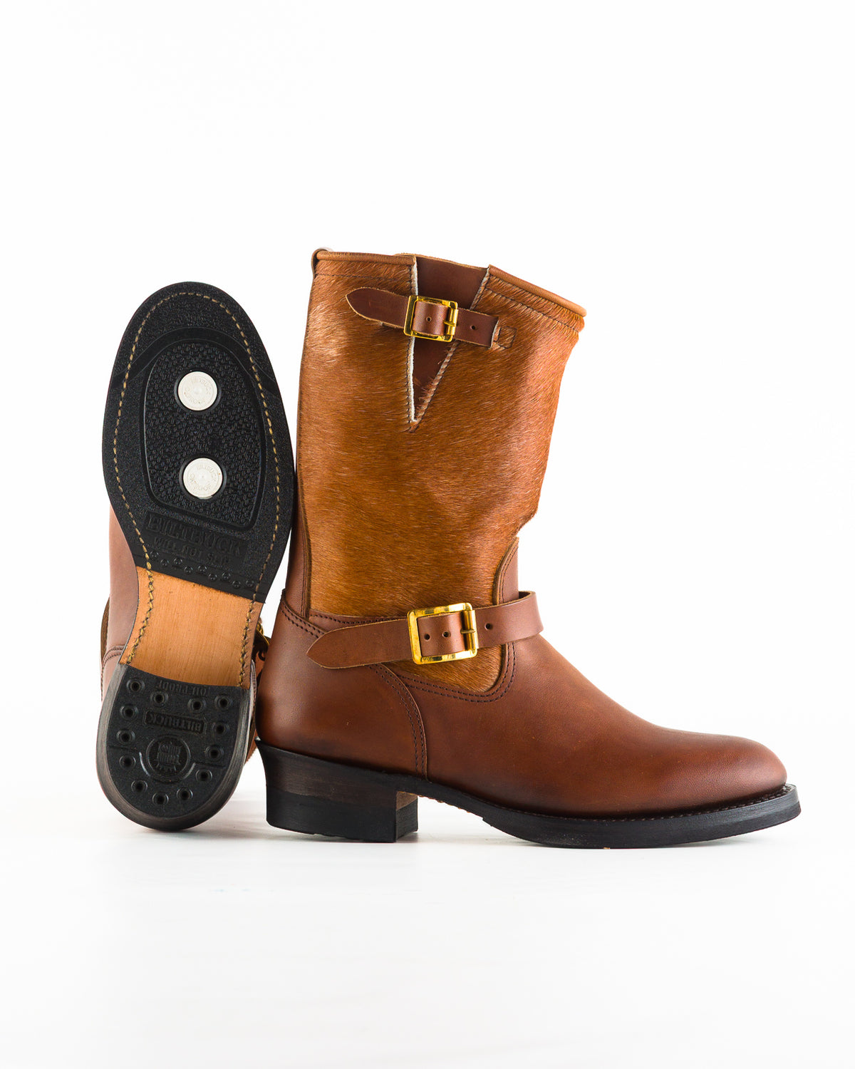Attractions S&S x Attractions 444 Engineer Boot - Brown Horsehair - Standard & Strange