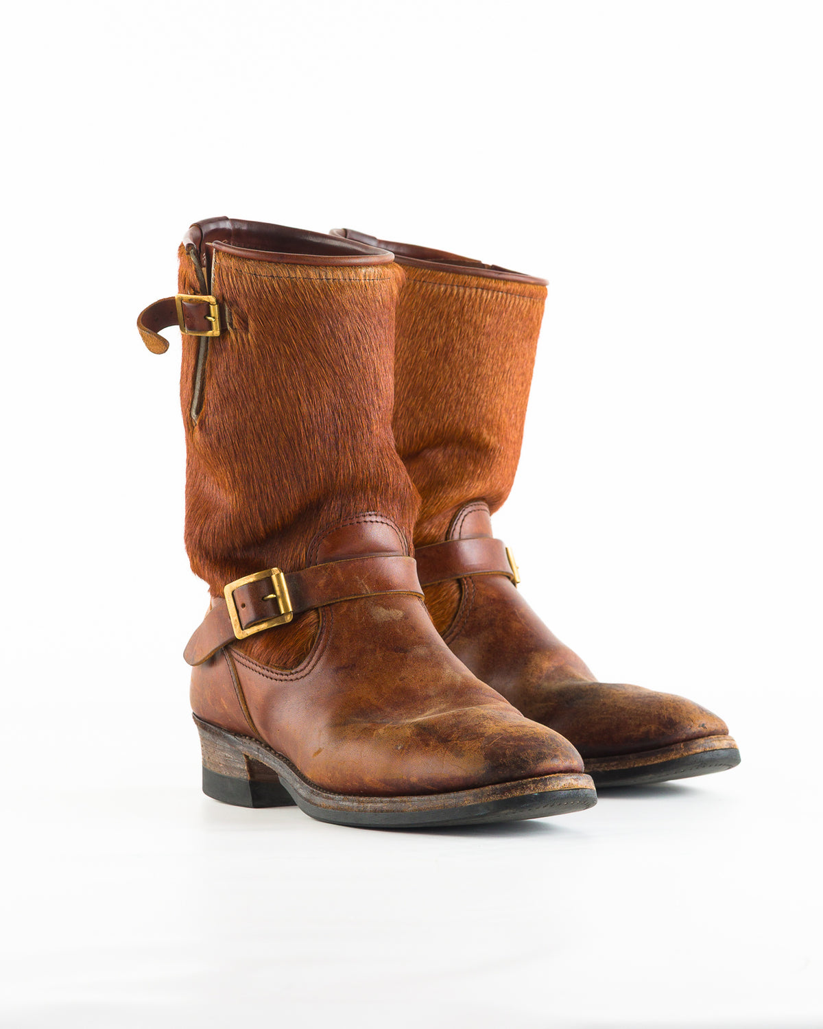 Attractions S&S x Attractions 444 Engineer Boot - Brown Horsehair - Standard & Strange