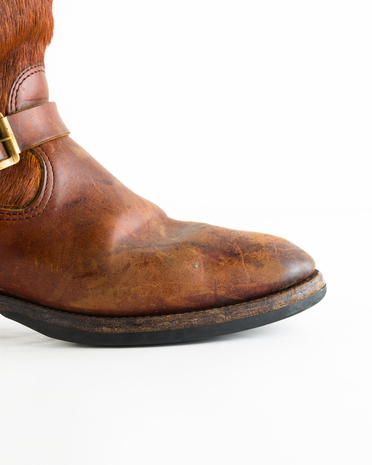 Attractions S&S x Attractions 444 Engineer Boot - Brown Horsehair - Standard & Strange