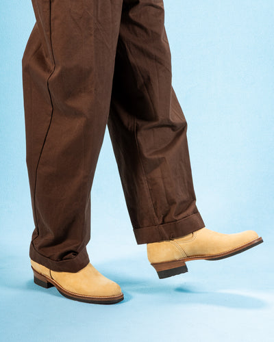 Attractions Suede Engineer Boot - Sand Beige Nubuck - Standard & Strange