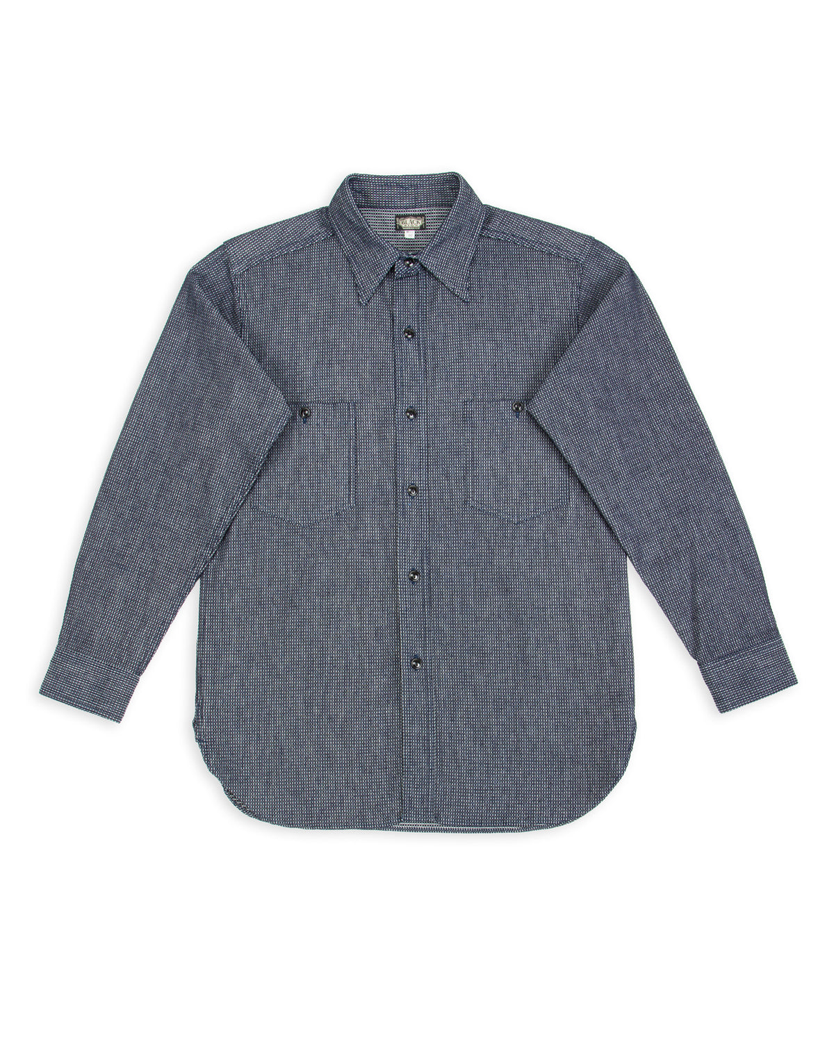 Black Sign 10 oz Dobby Denim Open Pocket Work Shirt - Dark Indigo - Standard & Strange
