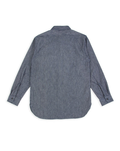 Black Sign 10 oz Dobby Denim Open Pocket Work Shirt - Dark Indigo - Standard & Strange
