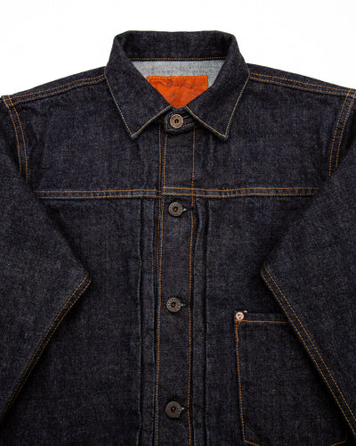 Black Sign 14oz Indigo Denim Pleats Jacket - Standard & Strange