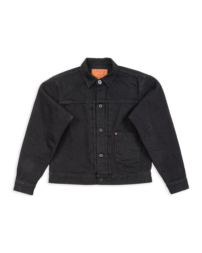 Black Sign 15oz Black Denim Pleats Jacket - Standard & Strange