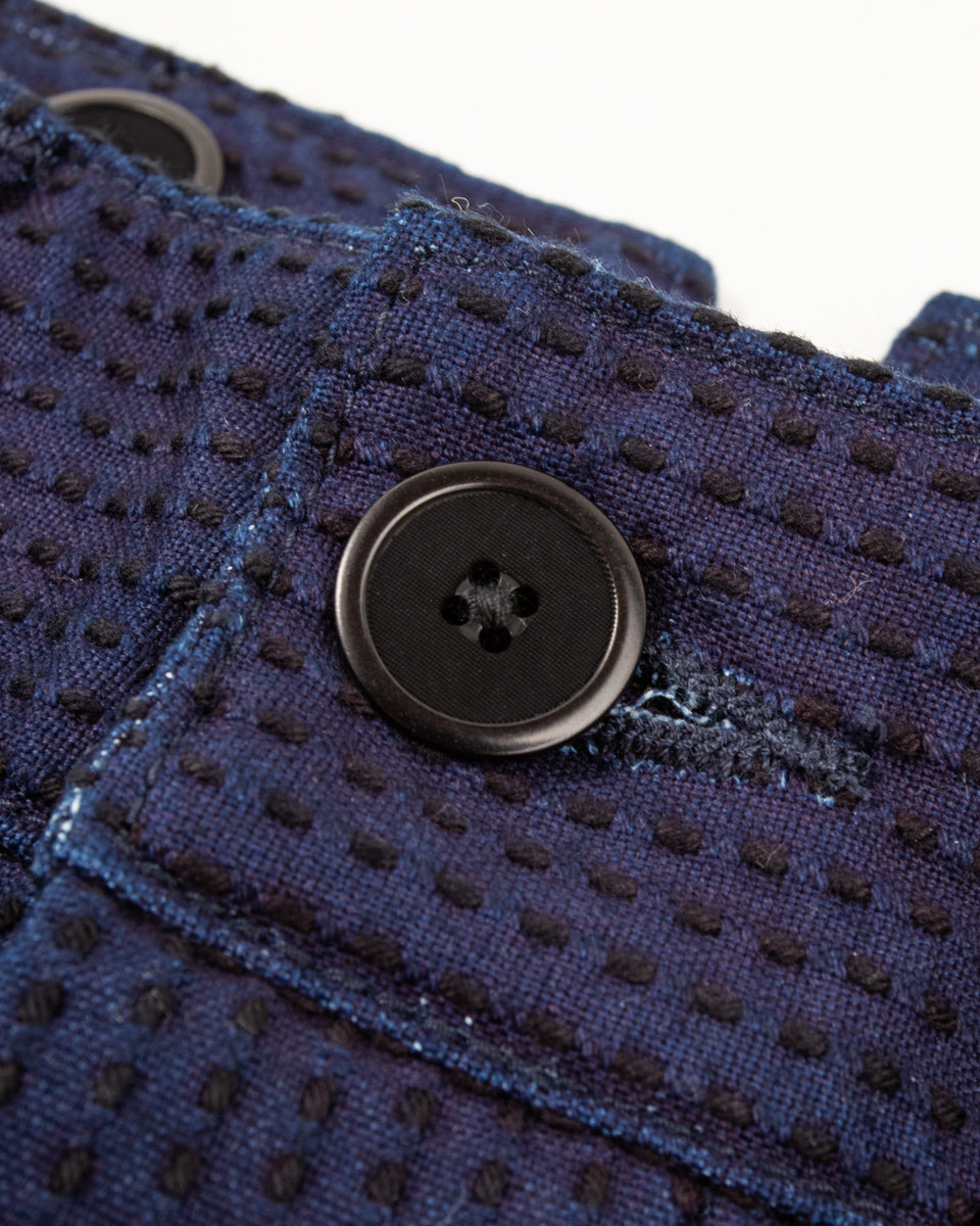 Black Sign 1920s "Sashiko" Montgomery Trousers - Deep Indigo - Standard & Strange